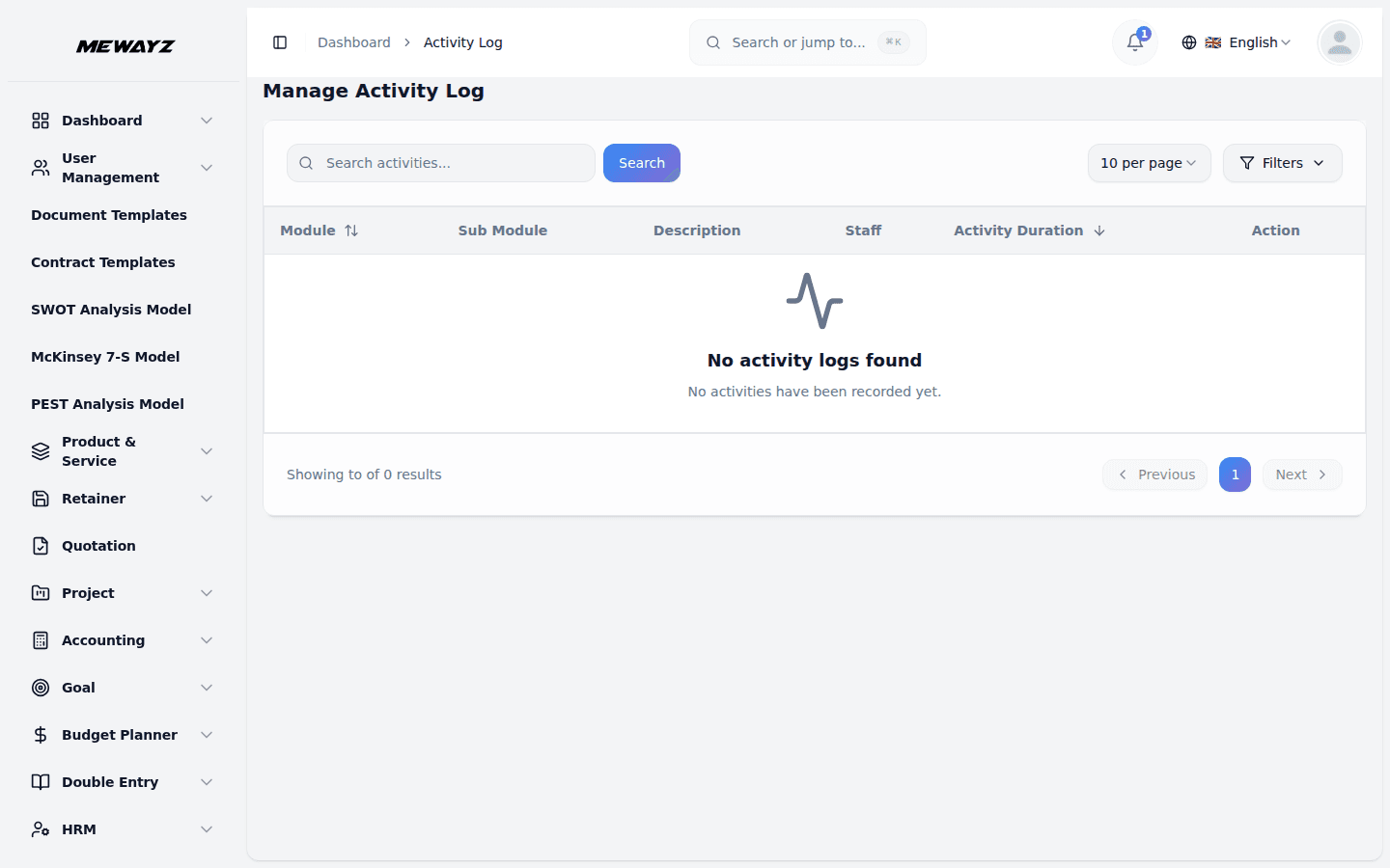 Mewayz Audit Log — Activity logs