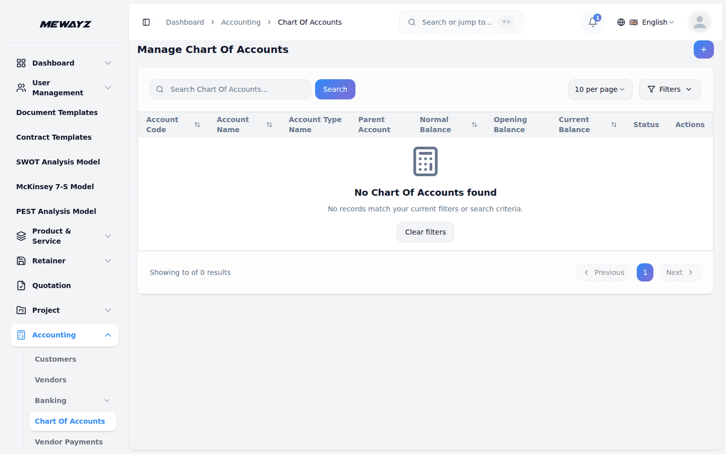 Mewayz Double-Entry Accounting — Chart of accounts