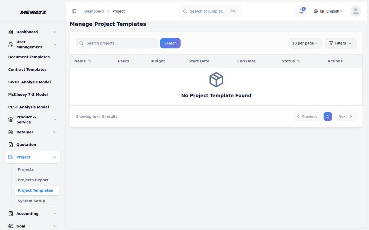 Mewayz Projects & Tasks — Project templates