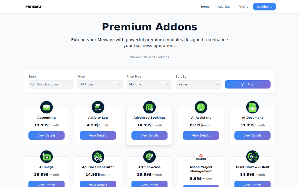 Mewayz Module marketplace