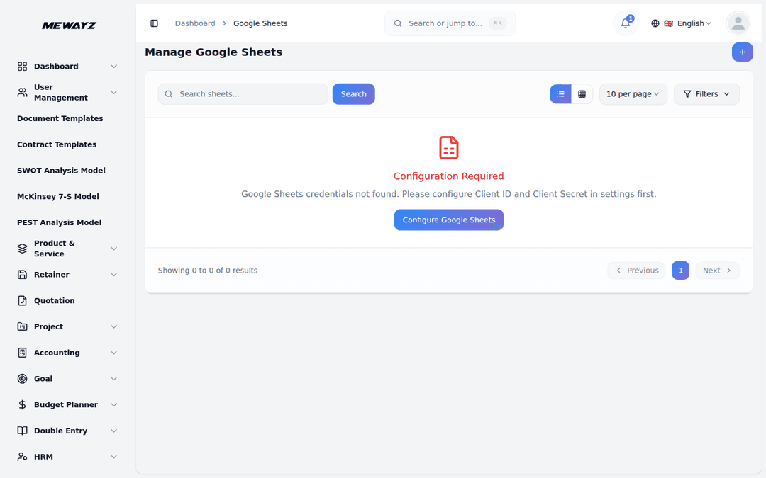 Mewayz Google Sheets integration