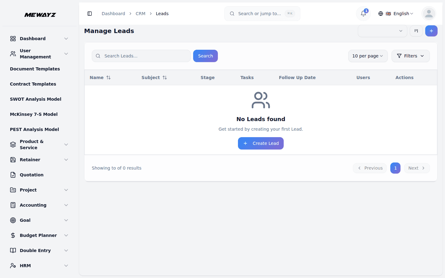 Mewayz Lead Management — Lead list
